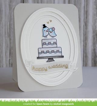 Lawn Fawn Stempelset "Happy Wedding" Clear Stamp