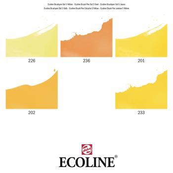 Talens Ecoline Brushpen Set x5 Yellow (11509902)
