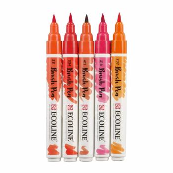 Talens Ecoline Brushpen Set x5 Red (11509903)