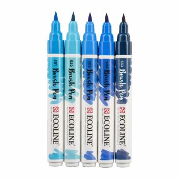 Talens Ecoline Brushpen Set x5 Blue (11509905)