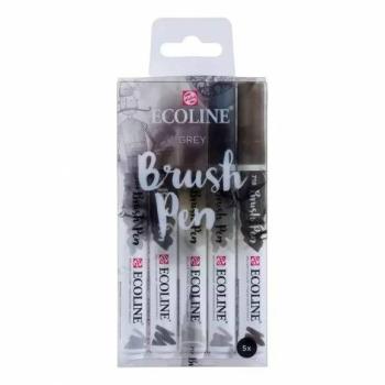 Talens Ecoline Brushpen Set x5 Grey (11509907)