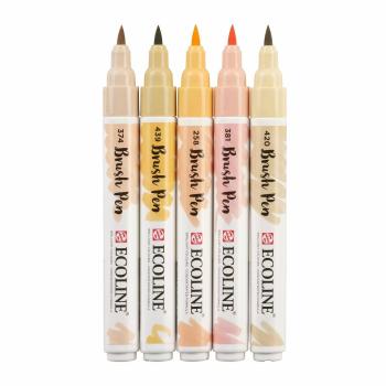 Talens Ecoline Brushpen Set x5 Beige Pink (11509911)