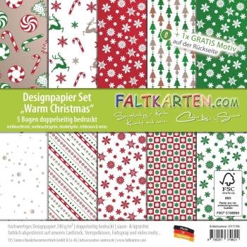 Designpapier Set 12"x12" "Warm Christmas" doppelseitig