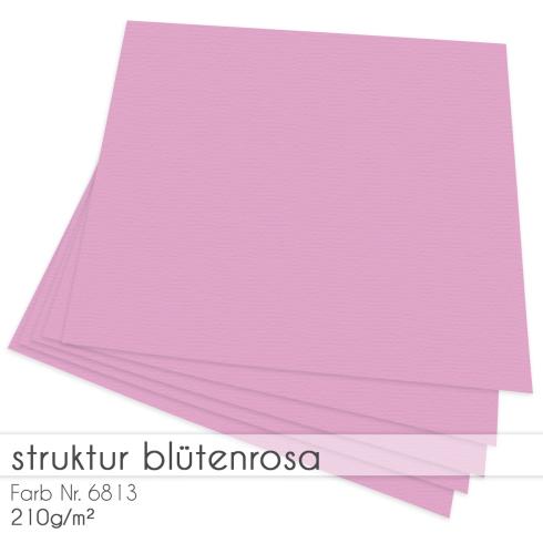 Cardstock "Struktur" 12"x12"  210g/m² (30,5 x 30,5cm) in struktur blütenrosa