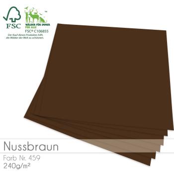 Cardstock "Premium" 12"x12" 240g/m² (30,5 x 30,5cm) in nussbraun