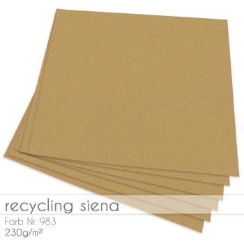 Cardstock "Recycling" 12"x12"  230g/m² (30,5 x 30,5cm) in recycling siena