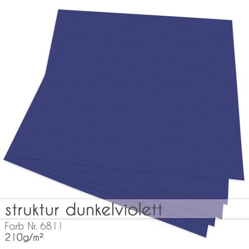 Cardstock "Struktur" 12"x12"  210g/m² (30,5 x 30,5cm) in struktur dunkelviolett