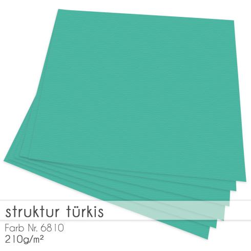 Cardstock "Struktur" 12"x12"  210g/m² (30,5 x 30,5cm) in struktur türkis