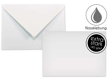 Briefumschläge - Briefhüllen in cocoon weiss, DIN A5 140g/m² oF, Nassklebung