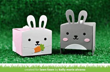 Lawn Fawn Craft Die - Tiny Gift Box Bunny Add-On Dies