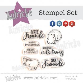 Kulricke Stempelset "Dicke Freunde" Clear Stamp Motiv-Stempel