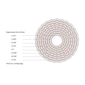 Sizzix Thinlits Craft Die-Set - Circles, Scallop