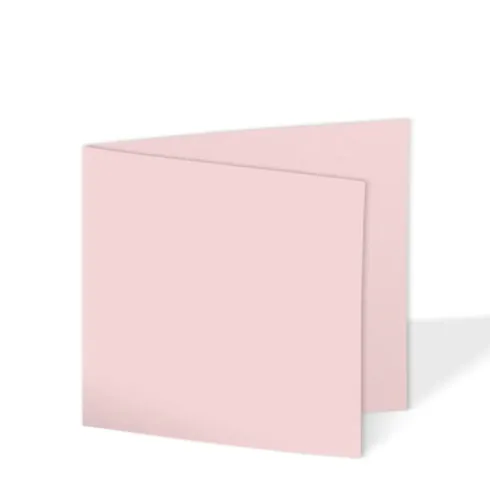 Doppelkarte - Faltkarte 15x15cm, 240g/m² in babypink