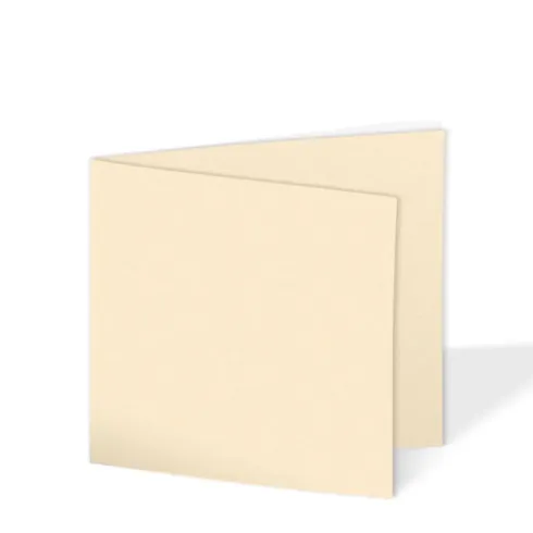 Doppelkarte - Faltkarte quadratisch 15x15cm, 240g/m² in creme