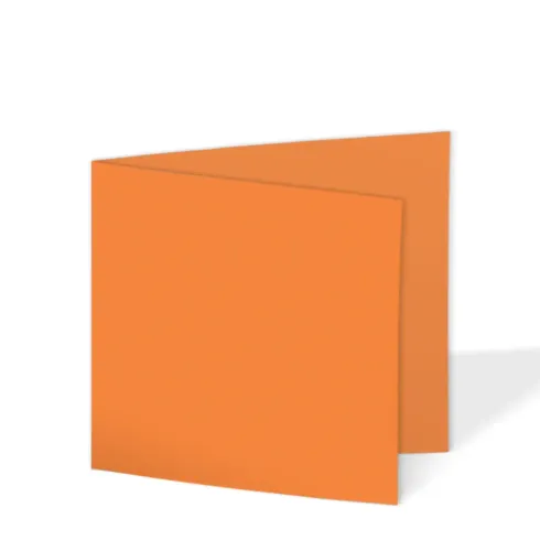 Doppelkarte - Faltkarte quadratisch 15x15cm, 240g/m² in orange