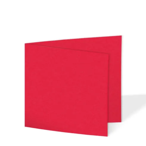 Doppelkarte - Faltkarte quadratisch 15x15cm, 240g/m² in rot