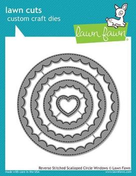 Lawn Fawn Craft Die - Reverse Stitched Scalloped Circle