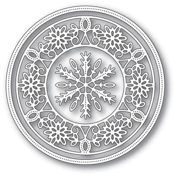 Memory Box Die - Pinpoint Snowflake Circle Frame