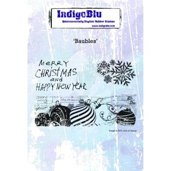 IndigoBlu "Baubles" A6 Rubber Stamp