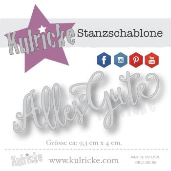 Kulricke Stanzschablone "Alles Gute XL" Craft Die | Wortstanze | Stanze