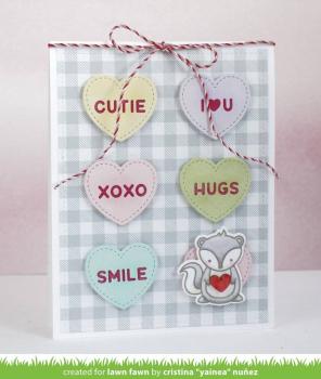 Lawn Fawn Craft Die - Candy Hearts