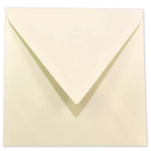 Briefumschlag 16x16cm in hellcreme, 120g, ohne Fenster, Nassklebung