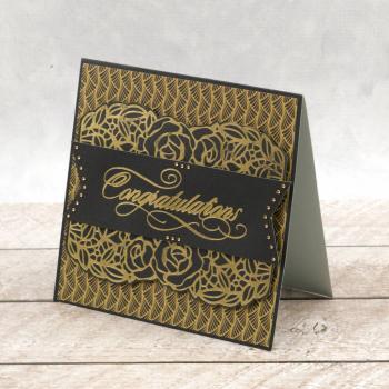 Couture Creations Hotfoil Stamp Die  - Rosey Border