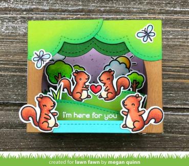 Lawn Fawn Craft Die - Shadow Box Card Park Add-on Die