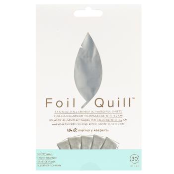 We R Memory Keepers Foil Quill - 30 Foil Bogen "Silver Swan" 4x6"