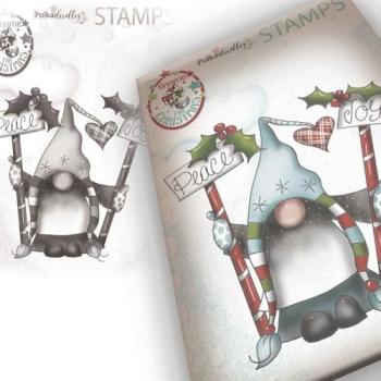 Polkadoodles Stempel "Gnome Peace & Joy" Clear Stamp