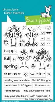 Lawn Fawn Stempelset "Tree Before 'n Afters" Clear Stamp