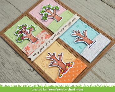 Lawn Fawn Stempelset "Tree Before 'n Afters" Clear Stamp