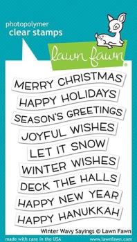 Lawn Fawn Stempelset "Winter Wavy Sayings" Clear Stamp