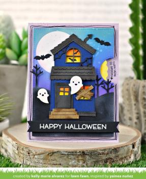 Lawn Fawn Craft Die - Build-a-House Halloween Add-on Die