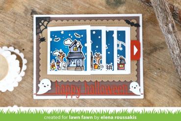 Lawn Fawn Craft Die - Happy Halloween Line Border