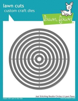 Lawn Fawn Craft Die - Just Stitching Double Circles