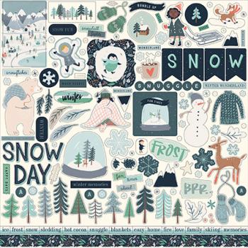 Carta Bella "Snow Much Fun" 12x12" Element Stickers