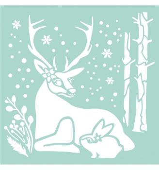 Stamperia Schablone - Stencil "Reindeer & Rabbit"