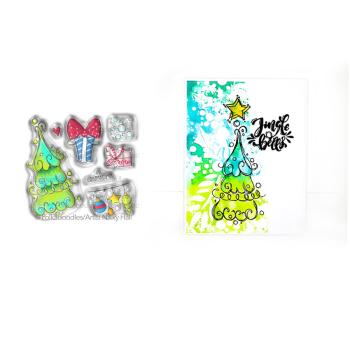 Polkadoodles Stempel "Curly Christmas" Clear Stamp-Set