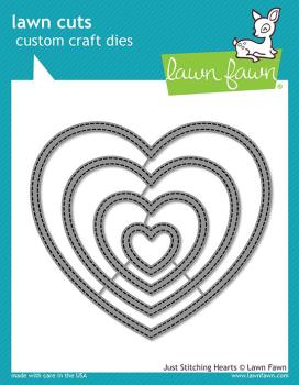 Lawn Fawn Craft Die - Just Stitching Hearts