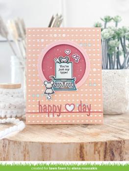 Lawn Fawn Craft Die - Happy Heart Day Line Border