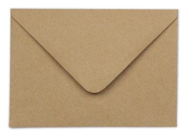 Briefumschläge - Briefhüllen in recycling natur, DIN B6 120g/m² oF, Nassklebung