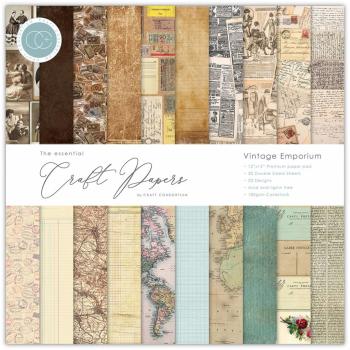 Craft Consortium Papierblock 6x6" Essential Craft Papers Vintage Emporium - Historisches Papier 