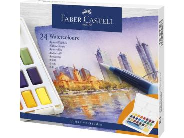 Faber-Castell Aquarellfarben in Näpfchen 24 Etui FC-169724