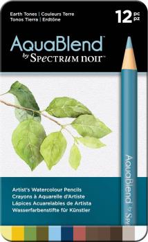 Spectrum Noir Spectrum Aquablend Watercolour Pencils / Farbstift Earth Tones 12 Farben