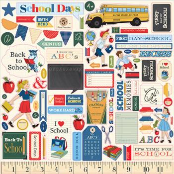 Carta Bella "School Days" 12x12" Element Stickers