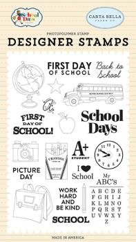 Carta Bella "School Days" Stempelset - Clear Stamp-Set