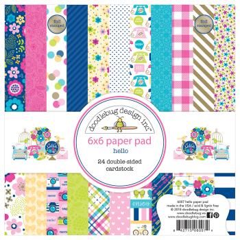 Doodlebug Design Hello 6x6 Inch Paper Pack  - Designpapier 