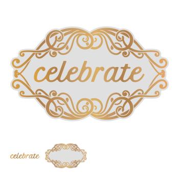 Couture Creations Cut, Foil & Emboss Die "Celebrate Tag"