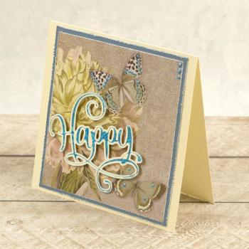 Couture Creations Cut, Foil & Emboss Die "Happy"